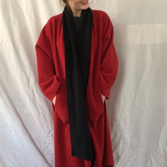 Oversize fleece coat. Locally made by designer Basia in Woodstock, NY. - Picture 1 of 2